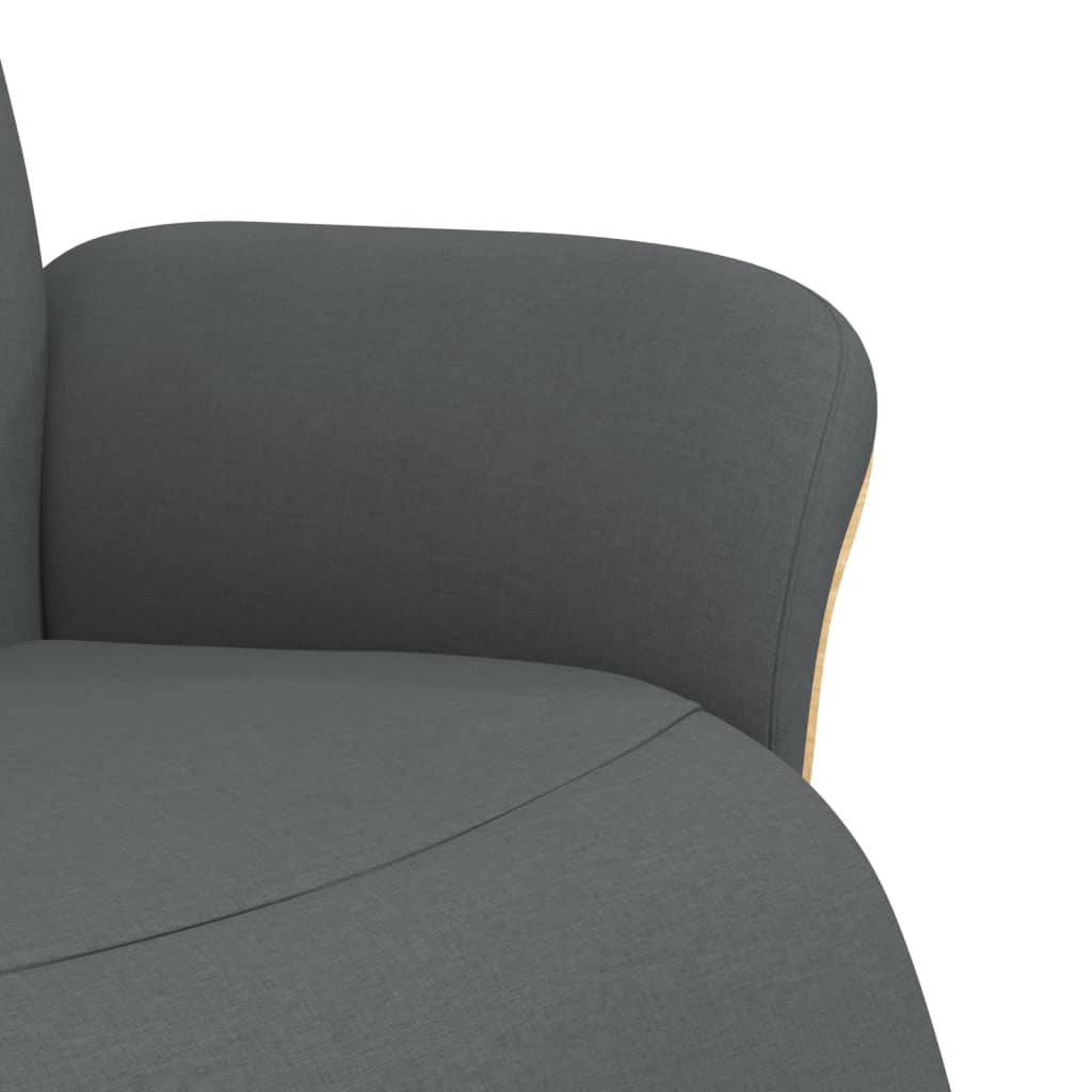 Fauteuil – Relaxfauteuil – Verstelbare Stoel – Zithoekstoel – Donkergrijze Fauteuil – Traploos Verstelbare Rugleuning – 360° Draaibaar