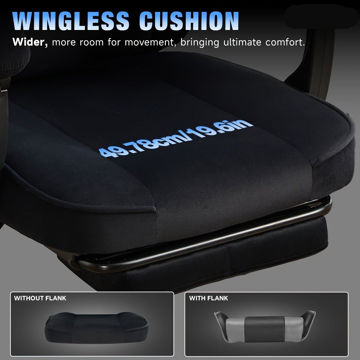 Velvet Gaming Stoel – Computer Game Chair – Videogame Stoel – Bureaustoel Draaibaar – Ergonomische Zwarte Gaming Chair – Met Voetsteun – Comfortabel Memory Foam