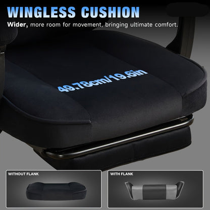 Velvet Gaming Stoel – Computer Game Chair – Videogame Stoel – Bureaustoel Draaibaar – Ergonomische Zwarte Gaming Chair – Met Voetsteun – Comfortabel Memory Foam