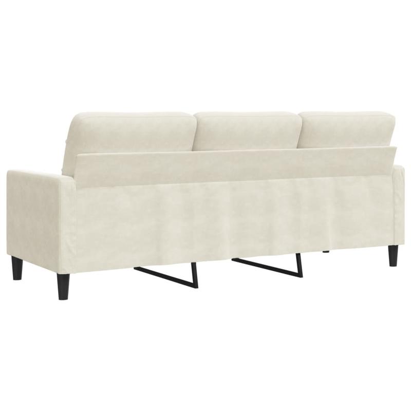 3-zits bank – hoekbank – sofa – loveseat – creme – stevig hardhouten frame – comfortabele polyurethaan kussens