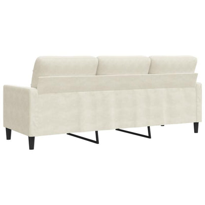 3-zits bank – hoekbank – sofa – loveseat – creme – stevig hardhouten frame – comfortabele polyurethaan kussens