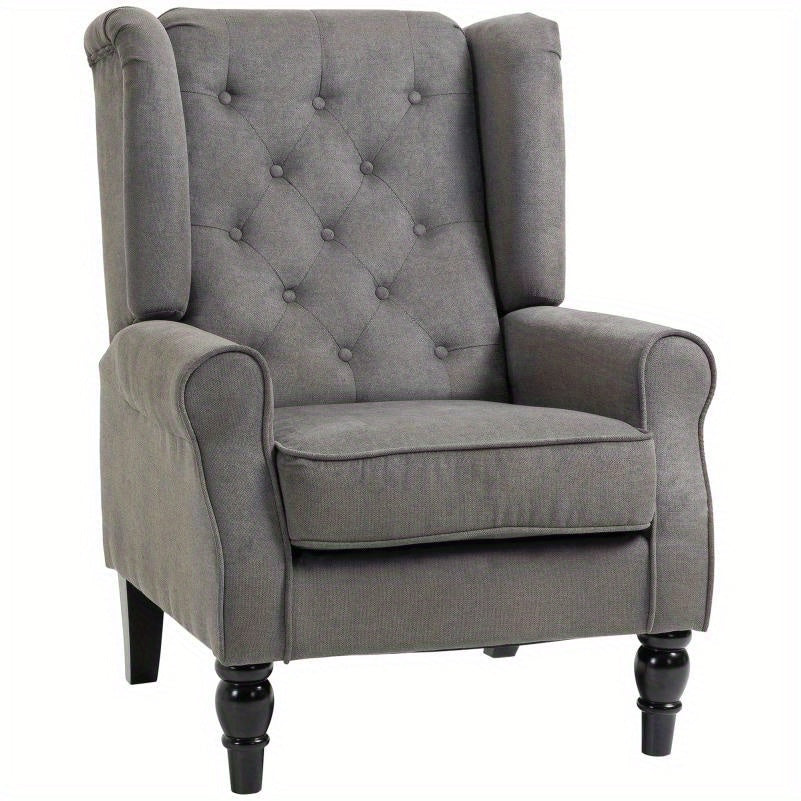 Fauteuil – Lounge Stoel – Relaxstoel – Leesstoel – Zithoekstoel – Handmatig Verstelbaar – Memory Foam Zitkussen – Donkergrijs – Stevig Tot 160 kg – Eenvoudig Schoon Te Maken