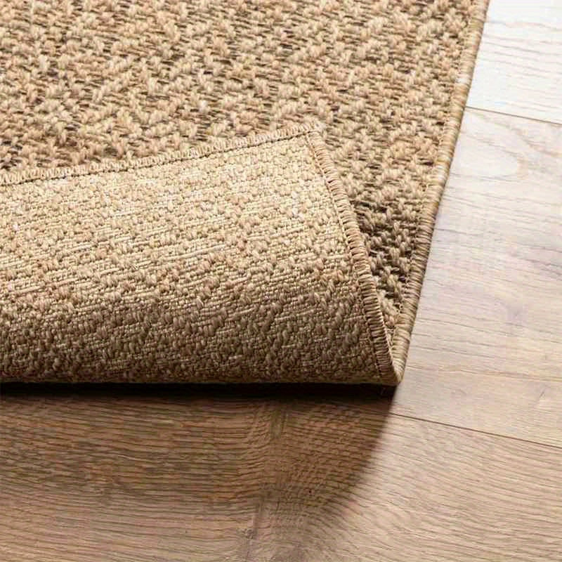 Mat Jute Look – Vloerkleed – Tapijt – Vloermat – Vloerbedekking – Extra Groot 160x230 cm – Weerbestendig & Handgemaakt – Naturel Bruin