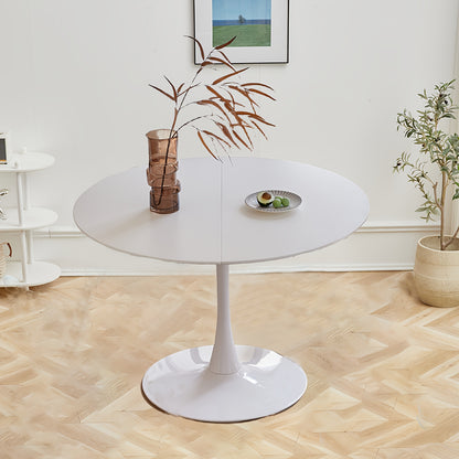 Dinning Table, Round Table, Split Tables, Join Tables, Modern Dining Table, Tulip Style Table, Round Base, Beautiful And Practical, Warm And Comfortable, Cafe Table, Stylish And Classic White
