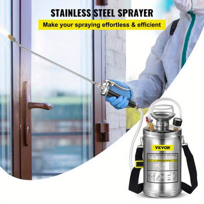 Drukspuit – Druksproeier – Plantenspuit – Tuinspuit – Rugzakspuit – 6 Liter Inhoud – Roestvrij Staal
