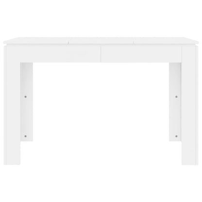 Eettafel – Tafel – Dinertafel – Keukentafel – Witte Eettafel – Modern Design – 120x60 cm – Samengesteld Hout Met Chroom
