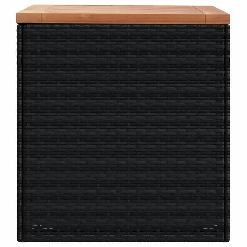Tuinkist – Opbergbox – Tuinopbergbox – Kussenbox – Tuinbox – Geweven Poly Rattan & Acaciahout – Weerbestendig Ontwerp – Ruime Afmetingen 110x50x54 cm