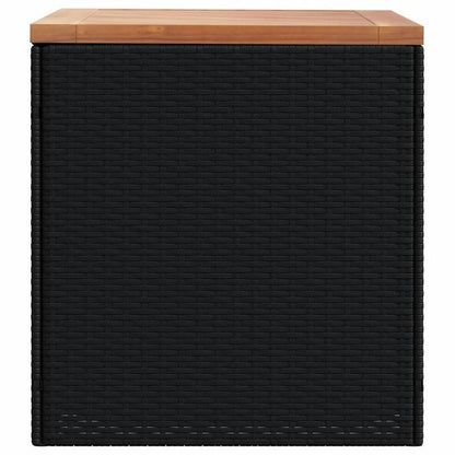 Tuinkist – Opbergbox – Tuinopbergbox – Kussenbox – Tuinbox – Geweven Poly Rattan & Acaciahout – Weerbestendig Ontwerp – Ruime Afmetingen 110x50x54 cm