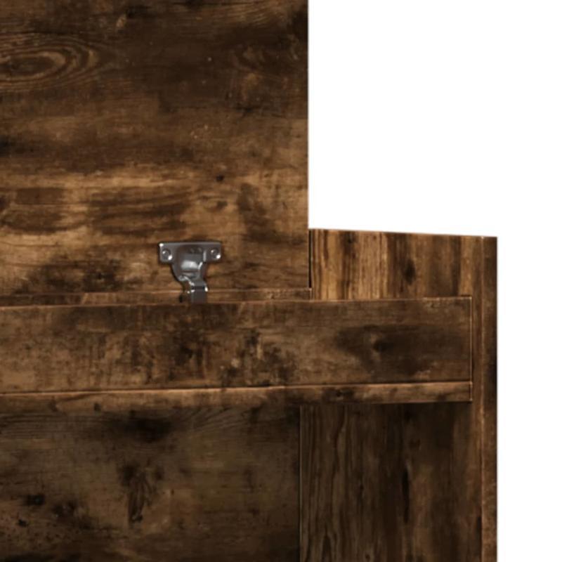 Schoenenrek – Schoenenkast – Schoenendisplay – Schoenenopberger – Schoenrek Gerookt Eiken Marrone – Compact 100,5x28x100 cm – Duurzaam Plywood
