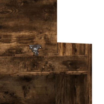 Schoenenrek – Schoenenkast – Schoenendisplay – Schoenenopberger – Schoenrek Gerookt Eiken Marrone – Compact 100,5x28x100 cm – Duurzaam Plywood