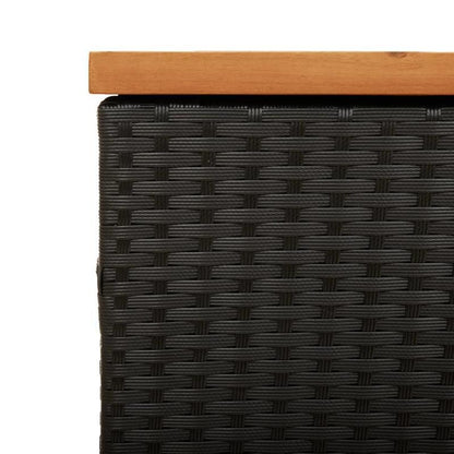 Tuinkist – Opbergbox – Tuinopbergbox – Kussenbox – Tuinbox – Geweven Poly Rattan & Acaciahout – Weerbestendig Ontwerp – Ruime Afmetingen 110x50x54 cm