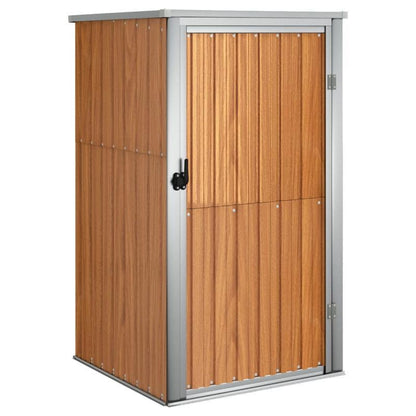 Tuinhuis – Tuinkast – Opbergbox – Buitenopslag – Tuinberging – Gegalvaniseerd Staal – Afmeting 88x89x161 cm – Bruin