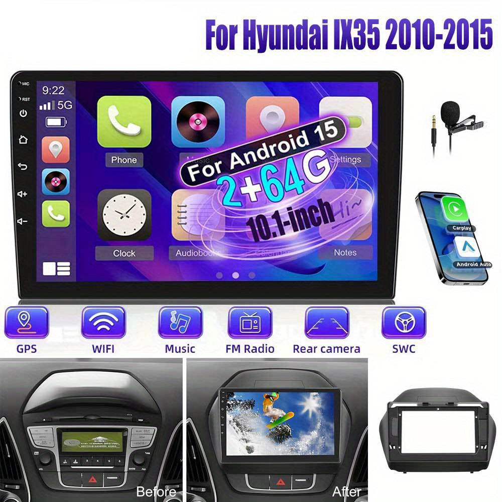 Multimediasysteem Auto – Infotainmentsysteem – Navigatiesysteem – Autoradio – Touchscreen Radio – 9 Inch HD Scherm – Android 15 Systeem – Draadloze CarPlay & AHD Camera