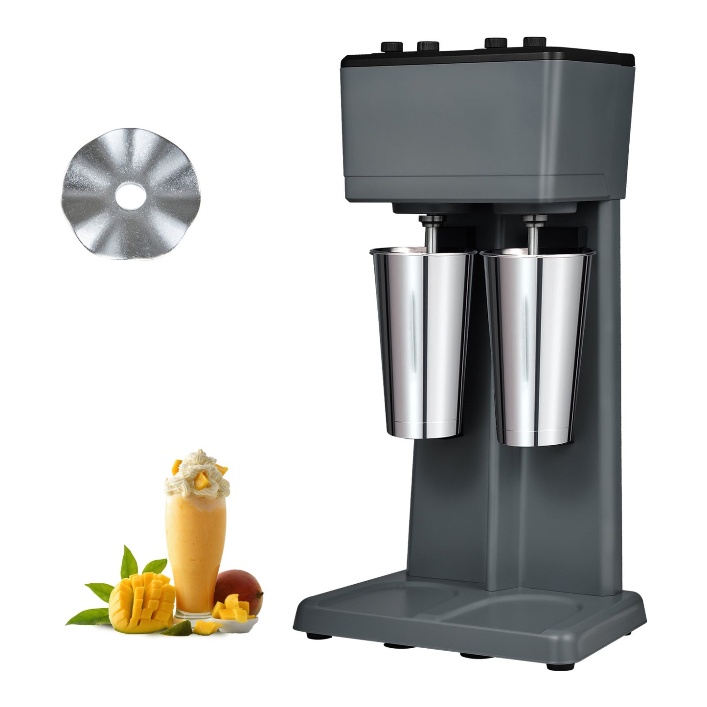 Milkshakemachine – Milkshake Mixer – Smoothiemaker – Drankjes Mixer – Roestvrijstalen Bekers – Krachtige Motor – Drie Snelheden
