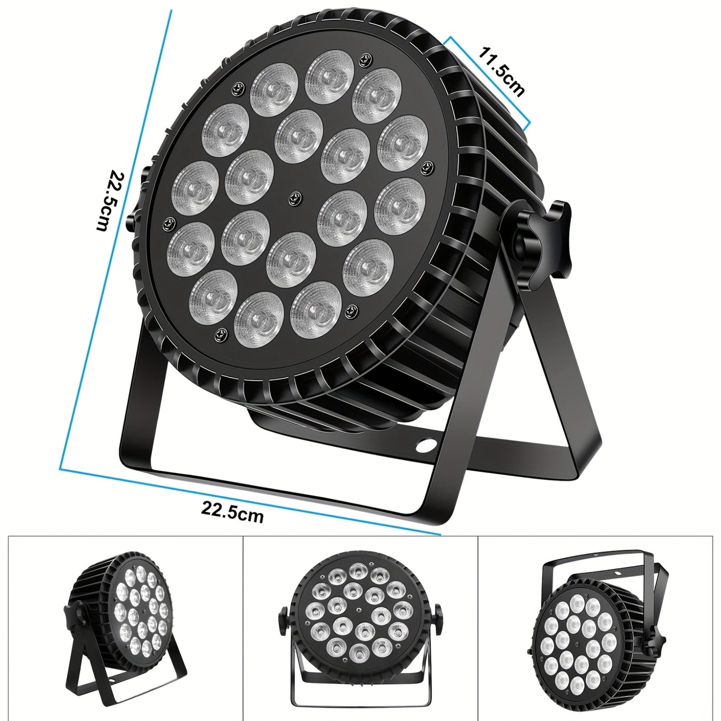 4 x 270W RGBW LED PAR Spots – Stageverlichting – DJ Verlichting – Discotheek Verlichting – Professionele LED Spotlights – DMX Multi-mode – Aluminium Behuizing – 900 Lux Lichtintensiteit