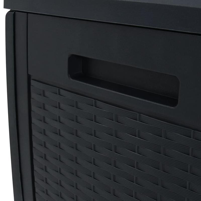 Tuinkist – Opbergbox – Kussenbox – Tuinopbergkast – Tuinbox – Ruim 310L – Duurzaam Polypropyleen – Weerbestendig Antraciet – 119x48x60 cm – Rechthoekig Design