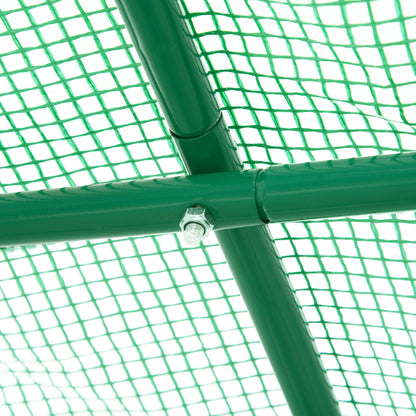 Kas – Tuinkas – Groentekas – Plantentunnel – Kweekkas – Groen – 245x200x198 CM – Gegalvaniseerd Stalen Frame Met PE Folie