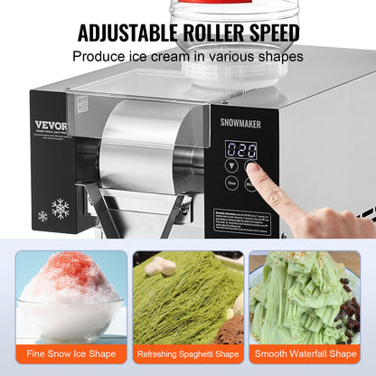 IJsblokjesmachine – IJsblokjesmaker – Ijsklontjesmachine – Ice Maker – Snowflake Machine – 125 kg/24u Capaciteit – Roestvrij Staal Zilver