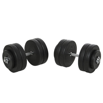 Verstelbare Dumbbell Set – Gewicht Dumbbells – Halterset – Home Gym Gewichten – Crosstraining Gewichten – 2 x 25 kg – Plastic Coating & Vloerbescherming