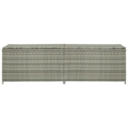 Opbergbox Tuinkast – Tuinbox Tuingereedschap Box – Outdoor Kasten – Poly Rotan Grijs – 200x50x60 cm – PE Voering – Weerbestendig