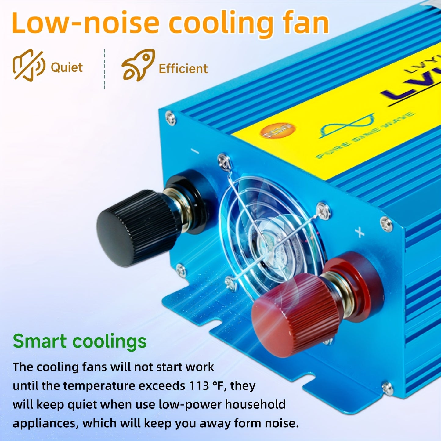Spanningsomvormer – Omvormer – Inverter – Stroomomzetter – Converter – 12V naar 220V – Pure Sinusgolf – 2500W Continu Vermogen – 2 AC Stopcontacten met LCD Display