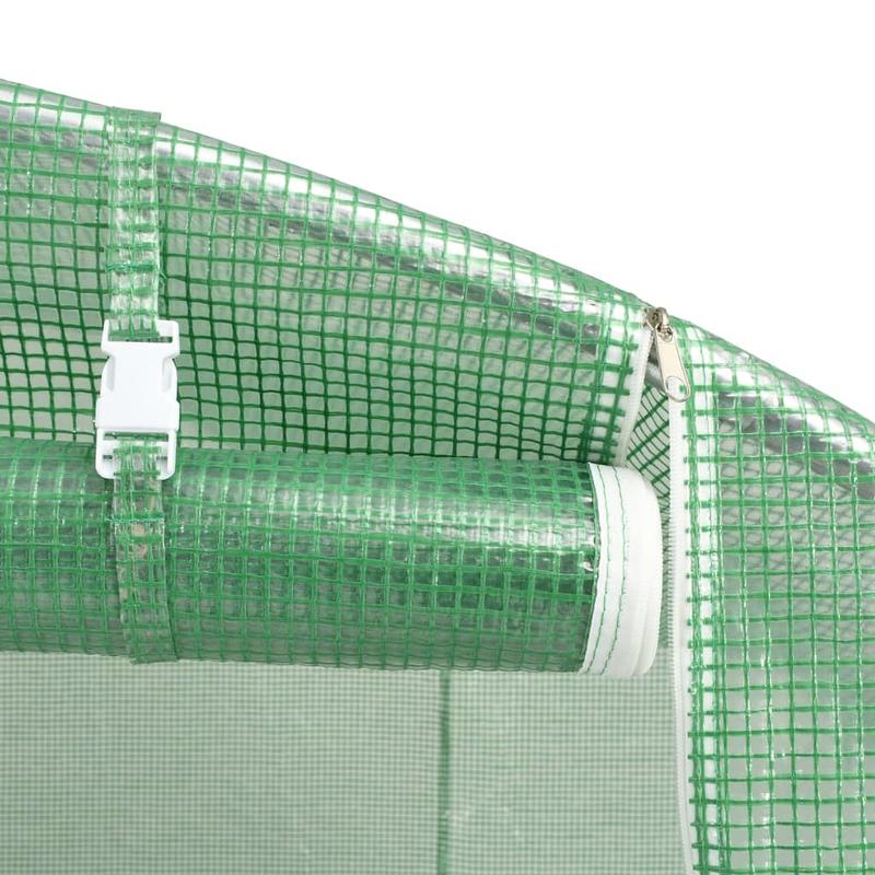 Green greenhouse with steel frame, 24 square meter, 6x4x2m