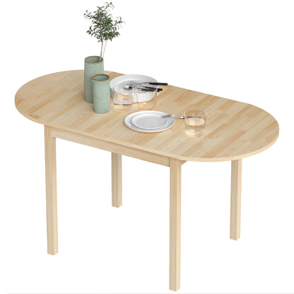 Eettafel – Klaptafel – Inklapbare Tafel – Uitklapbare Tafel – Houten Tafel – Massief Dennehout – Ruimtebesparend Ontwerp – 140x70x75 cm