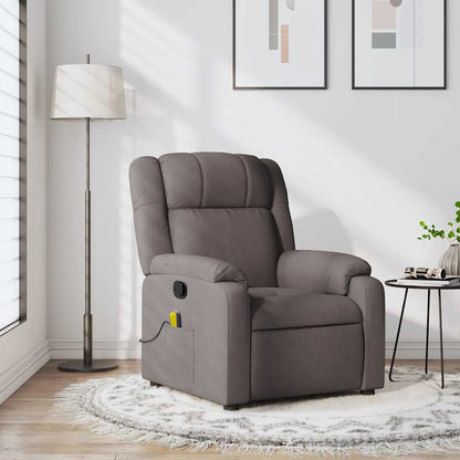 Relaxstoel – Fauteuil – Zetel – Lounge Chair – Handmatig Verstelbare Taupe – Kantelbaar Tot 135 Graden – Comfortabele Ademende Stof
