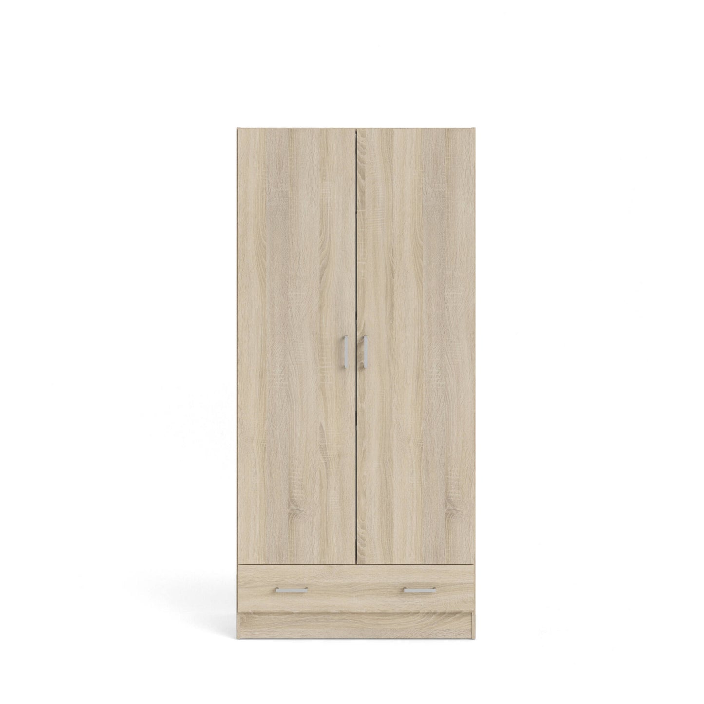 2-Deurs Kledingkast – Garderobekast – Linnenkast – Opbergkast – Slaapkamerkast – Quercia – Compact Formaat 79x36x170 cm – Melamine Houtlook
