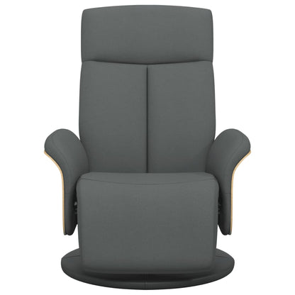 Fauteuil – Relaxfauteuil – Verstelbare Stoel – Zithoekstoel – Donkergrijze Fauteuil – Traploos Verstelbare Rugleuning – 360° Draaibaar