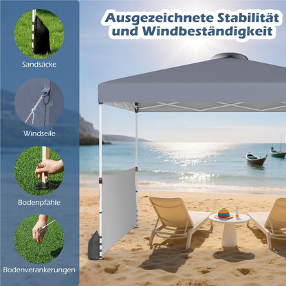 Partytent – Paviljoen – Tuintent – Feesttent – Opvouwbare Tent – 3x3 Meter – Waterdicht Oxford Stof – Inclusief Zijwanden & Haringen