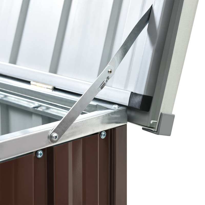 Tuinbox – Opbergbox – Kist – Tuinkist – Buitenopslag – Metaal – Zwart – Stevig – Clip-On Sluiting – 171x99x93 cm