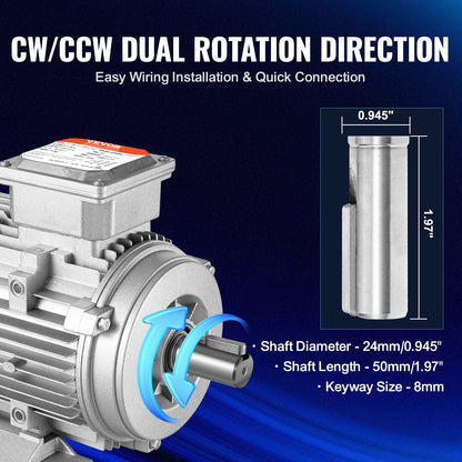 Elektromotor – Elektrische Motor – Driefasige Motor – Compressor Motor – 2,2 kW Vermogen – 2890 RPM Snelheid