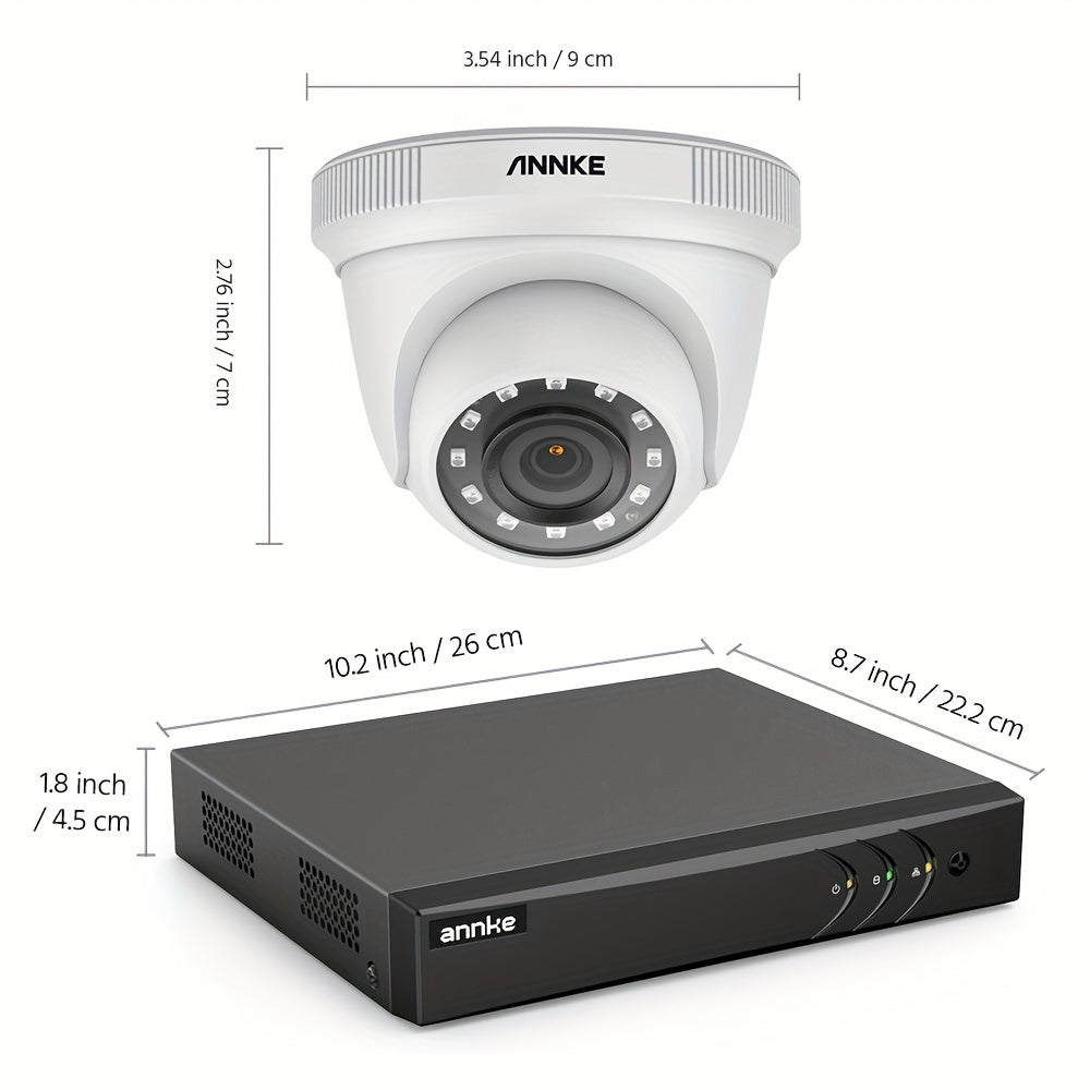 Complete Bewakingsset – Beveiligingssysteem – CCTV Camera Set – Videobewaking – 4 HD Camera’s – IR Nachtzicht – Bewegingsdetectie – Zonder Harde Schijf