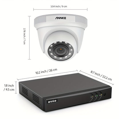 Complete Bewakingsset – Beveiligingssysteem – CCTV Camera Set – Videobewaking – 4 HD Camera’s – IR Nachtzicht – Bewegingsdetectie – Zonder Harde Schijf