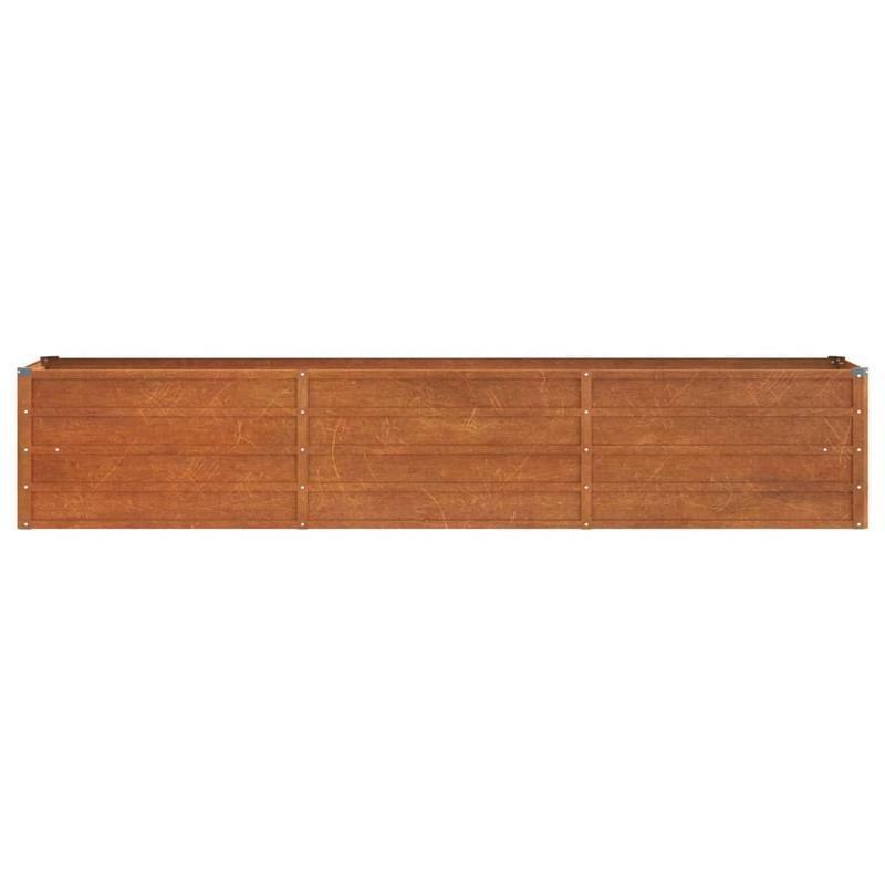 Plantenbak – Bloembak – Moestuinbak – Verhoogde Bak – Bloembak Voor Buiten – Cortenstaal – Weerbestendig – 240x40x45 cm – Verhoogd Voor Optimale Drainage