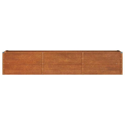 Plantenbak – Bloembak – Moestuinbak – Verhoogde Bak – Bloembak Voor Buiten – Cortenstaal – Weerbestendig – 240x40x45 cm – Verhoogd Voor Optimale Drainage