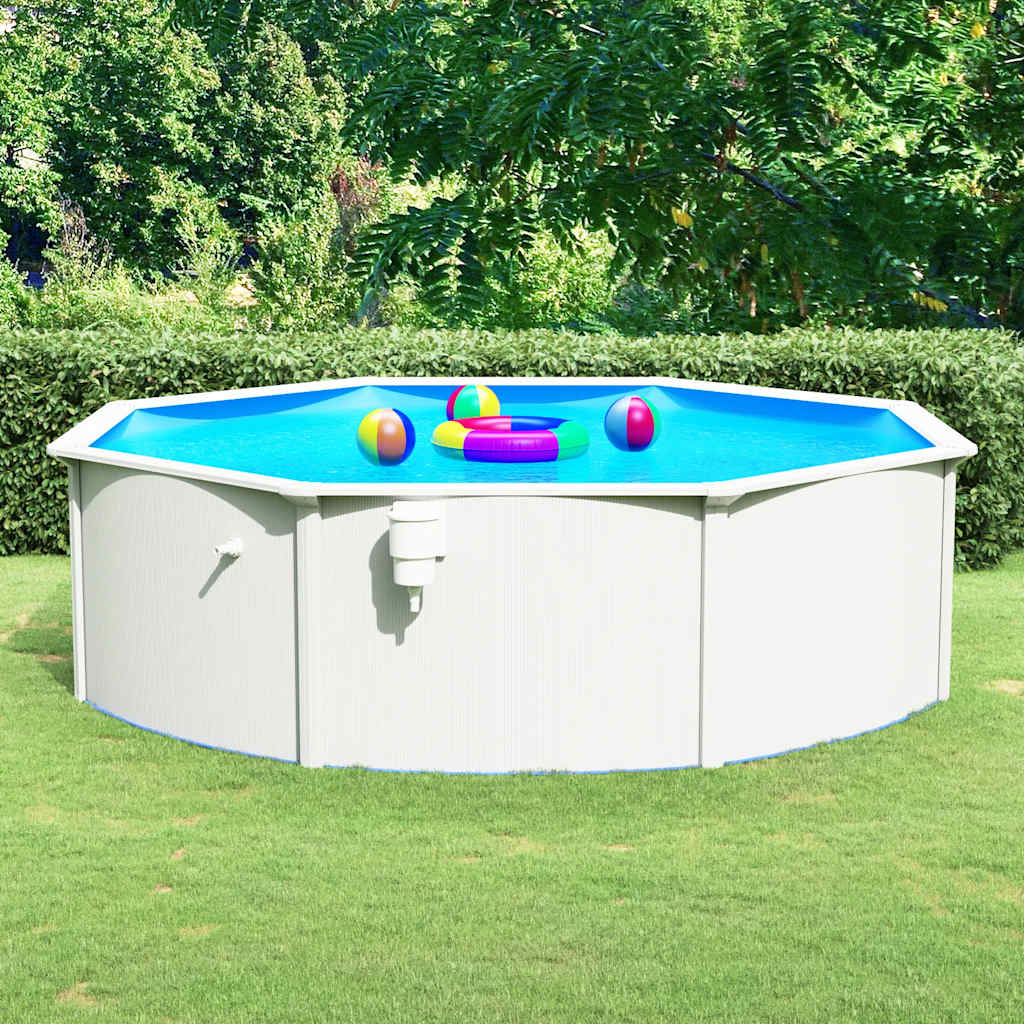 Zwembad – Opzetzwembad – Tuinzwembad – Buitenbad – Framezwembad – Stevig Stalen Frame – Slijtvast Winterbestendig PVC – 460 x 120 cm