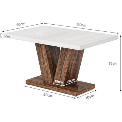 Smalle Console Tafel – Sidetable – Haltafel – Sofa Tafel – Gangtafel – Robuust X-Frame – Compact 140×30×85 cm – Rustieke Bruine Houten Afwerking