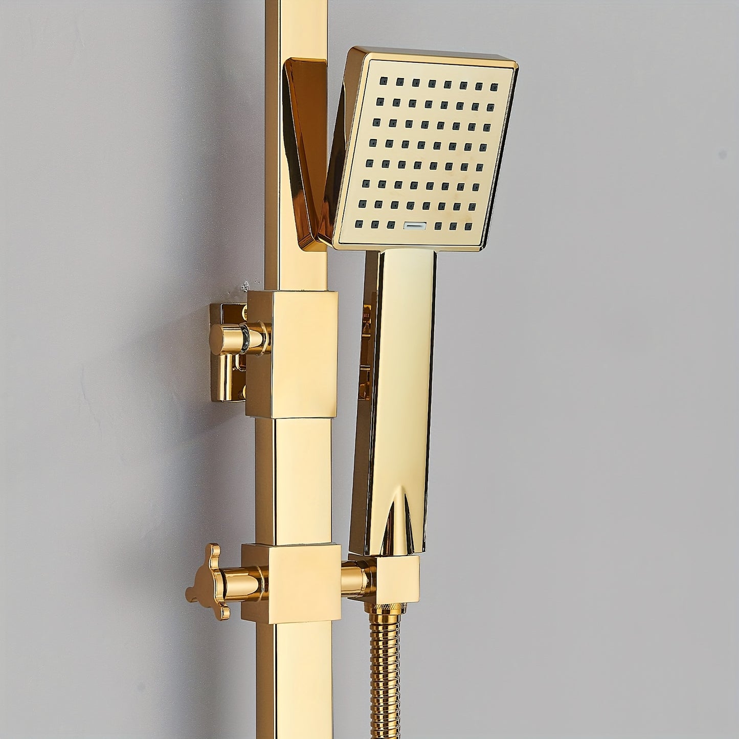 Modern Gouden Douche Systeem – Douche Set – Regendouche – Handdouche – Mengkraan – 20 cm Regenval – Thermostatisch – Wandmontage