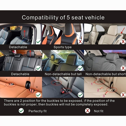 Autostoelhoezen – Stoelhoezen Auto – Zitbeschermer – Kuiphoezen – Universele Autostoelhoes – Complete Set 5 Zits – PU Leer Met Schuimvulling – Eenvoudige Installatie