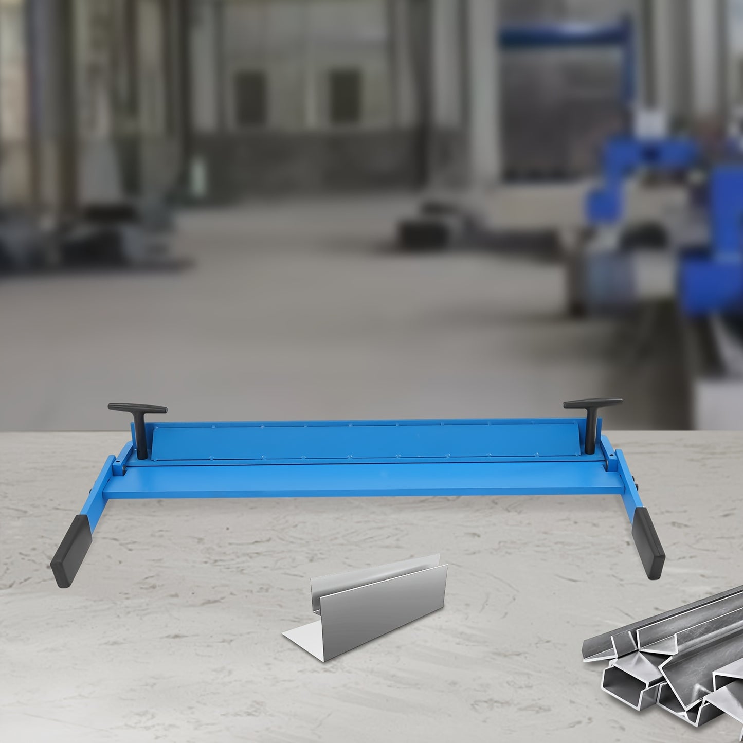 Handmatige Metaalbuigmachine – Metaalbuiger – Plaatbuiger – Buigmachine – Metaalbender – Blauw – Instelbare Buighoek 0-120° – 630 mm Werkbreedte – Q235 Koolstofstaal – Veilig Afgeronde Randen