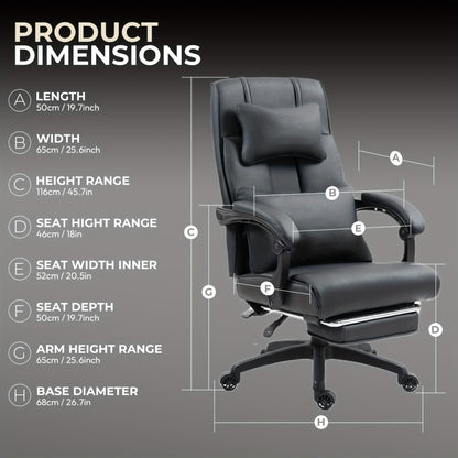 Gamingstoel – Gamestoel – Bureaustoel – Gaming Chair – Game Stoel – Ergonomisch Hoogte Verstelbare Rugleuning – Kunstleer Met Voetsteun – Belastbaar Tot 159 kg