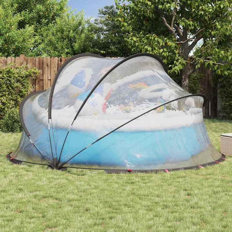 Doorzichtige Pool-Dome – Zwembad Overkapping – Zwembadhoes – Zwembad Bescherming – Zwembad Tent – Ovale Vorm – Duurzaam PVC – Geschikt Voor Alle Seizoenen