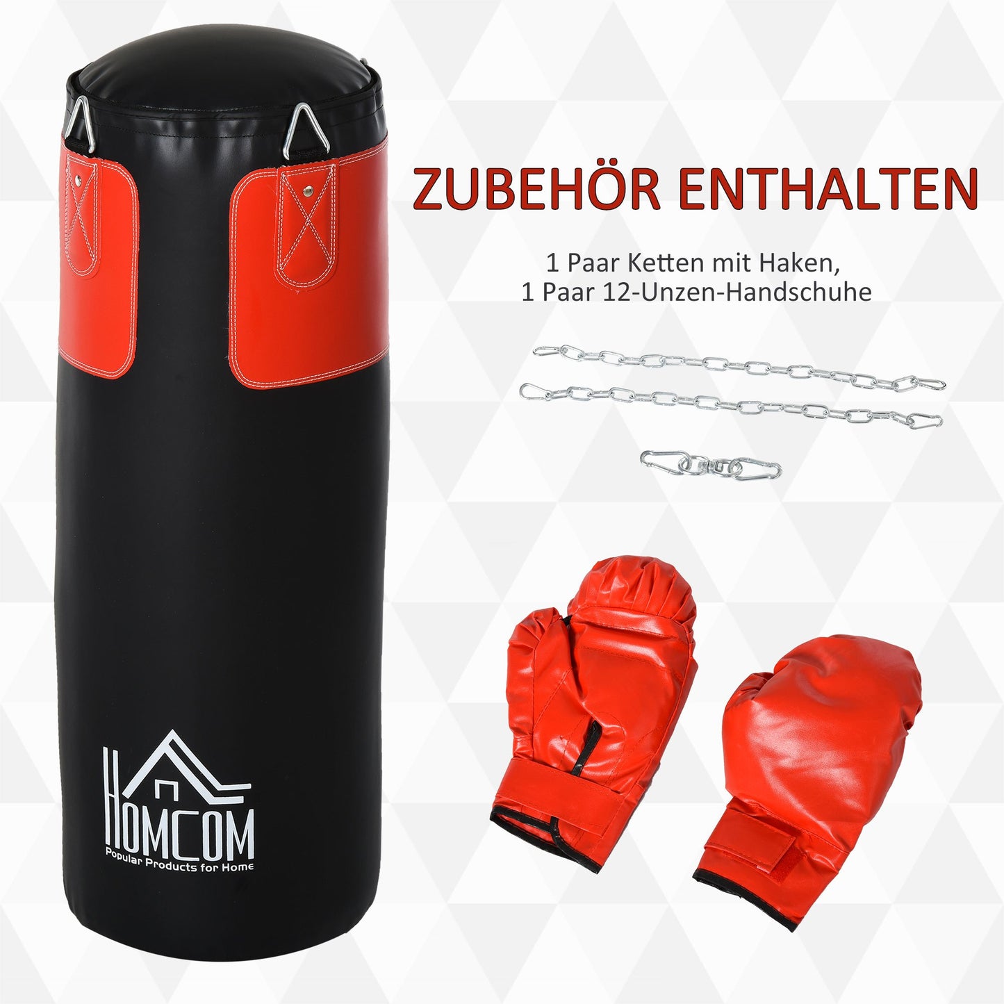 Bokszak – Boksmachine – Boksbal – Kickbokszak – Boksbalset – 16 kg Gewicht – Ø30 x 120 cm Stevig IJzeren Frame