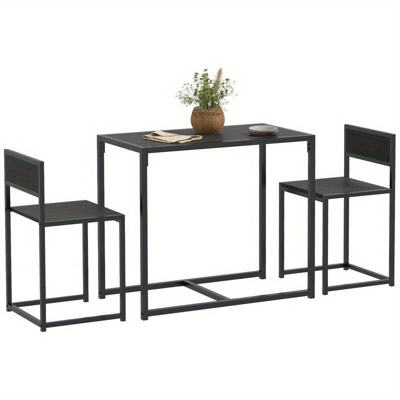 Bartafelset – Bartafel – Barkrukken – Barstoelen – Barmeubel – Variant 835-136V80BK – Compact 90x47x76 cm – Duurzaam Metaal-Hout Design