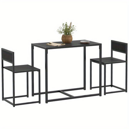 Bartafelset – Bartafel – Barkrukken – Barstoelen – Barmeubel – Variant 835-136V80BK – Compact 90x47x76 cm – Duurzaam Metaal-Hout Design