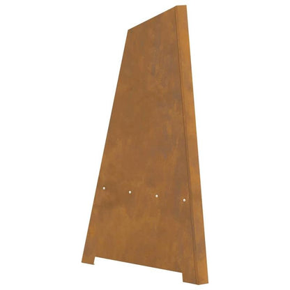 Grote Buitenhaard – Terrashaard – Vuurschaal – Tuinhaard – Buitenkachel – Metalen Verticale Tapered Stove – Bruine Poedercoating Houtlook – 50x50x95 cm – Robuust & Weerbestendig