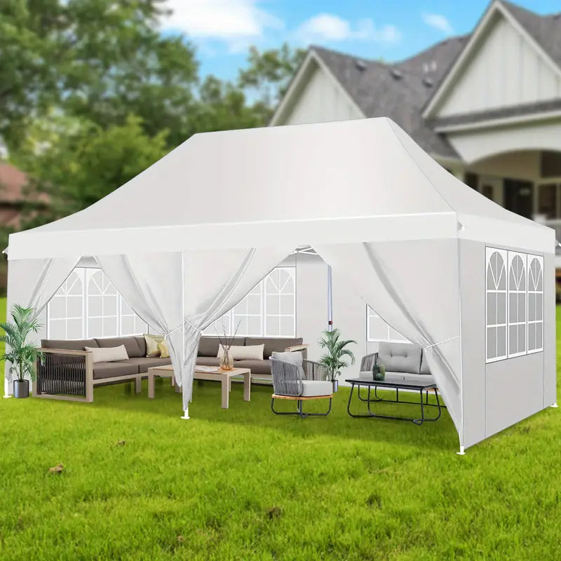 Strandtent – Pop-up Tent – Zonnestand – Windscherm – Zonnescherm – 3x3 Meter – Windbestendig – Snelle Montage