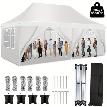 Strandtent – Pop-up Tent – Zonnestand – Windscherm – Zonnescherm – 3x3 Meter – Windbestendig – Snelle Montage